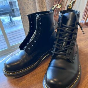 Dr. Martens Black Boots with Yellow Accents